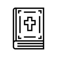 bijbel christendom boek lijn pictogram vectorillustratie vector