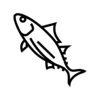 Skipjack tonijn lijn pictogram vectorillustratie vector