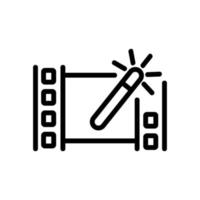 setup video pictogram vector overzicht illustratie