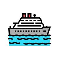 cruise zomervakantie kleur pictogram vectorillustratie vector