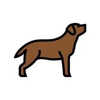 labrador retriever hond kleur pictogram vectorillustratie vector