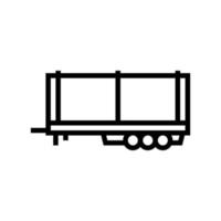 vrachtwagen aanhangwagen lijn pictogram vectorillustratie vector