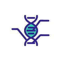 dna-samenstelling van de pictogramvector. geïsoleerde contour symbool illustratie vector