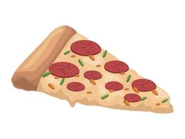 pizza fastfood portie vector