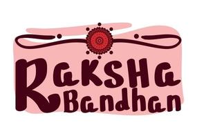 roze raksha bandhan-belettering vector