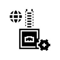 elektrische zekering glyph pictogram vectorillustratie vector