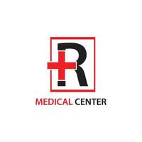 letter r medisch centrum logo vector