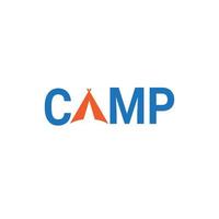 eenvoudig kamp logo sjabloon vector