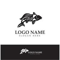 koi vissen logo pictogram illustratie vector ontwerpsjabloon