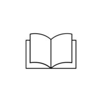 boek, lezen, bibliotheek, studie dunne lijn pictogram vector illustratie logo sjabloon. geschikt voor vele doeleinden.