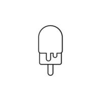 ijs, dessert, zoete dunne lijn pictogram vector illustratie logo sjabloon. geschikt voor vele doeleinden.