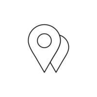 gps, kaart, navigatie, richting dunne lijn pictogram vector illustratie logo sjabloon. geschikt voor vele doeleinden.