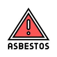 gevaar asbest kleur pictogram vectorillustratie vector