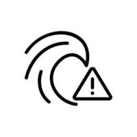 tsunami pictogram vector. geïsoleerde contour symbool illustratie vector