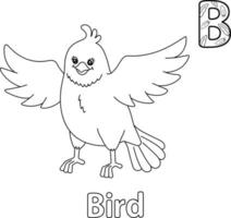vogel alfabet dinosaurus abc kleurplaat vector