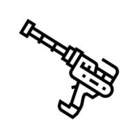 draadloze kit pistool lijn pictogram vectorillustratie vector