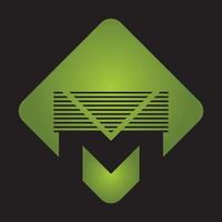 abstracte zakelijke ontwerpsjabloon logo pictogram met letter m vector