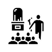 sieraden ding presentatie introductie glyph pictogram vectorillustratie vector