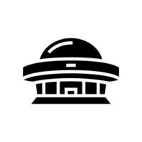 bouw planetarium lijn pictogram vectorillustratie vector