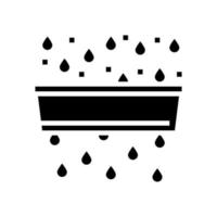 waterzuivering en vervuiling glyph pictogram vectorillustratie vector