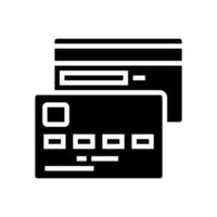 creditcard glyph pictogram vectorillustratie vector