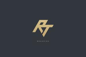 rt letter r combinatie monogram logo vector