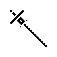 markering meter timmerman accessoire glyph pictogram vectorillustratie vector