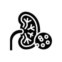 nieren probleem glyph pictogram vectorillustratie vector