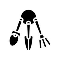 instrument voor zorg kamerplant glyph pictogram vectorillustratie vector