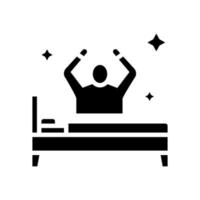 passief wakker blijven glyph pictogram vectorillustratie vector