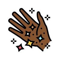 hand boho kleur pictogram vectorillustratie vector