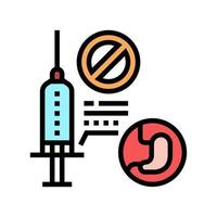 bijwerking op anesthesie kleur pictogram vectorillustratie vector