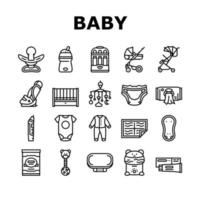 baby winkel verkoop gereedschap collectie iconen set vector