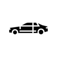 coupe auto glyph pictogram vectorillustratie vector