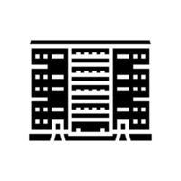 coöperatieve huis glyph pictogram vectorillustratie vector