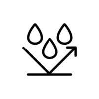 waterafstotend vector icoon. geïsoleerde contour symbool illustratie