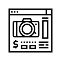 foto camera winkel afdeling lijn pictogram vectorillustratie vector