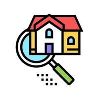 huis onderzoek kleur pictogram vectorillustratie vector