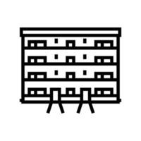 condominium huis lijn pictogram vectorillustratie vector