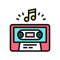 audiogids cassette kleur pictogram vectorillustratie vector