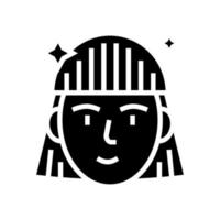 vrouw na keratine gebruikte glyph pictogram vectorillustratie vector