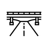 weg en brug lijn pictogram vectorillustratie vector