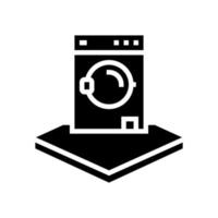 wasmachine glyph pictogram vectorillustratie vector