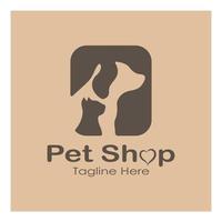 dierenwinkel logo ontwerp pictogram illustratie sjabloon vector met modern concept