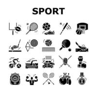 sport actieve competitieve spel pictogrammen instellen vector