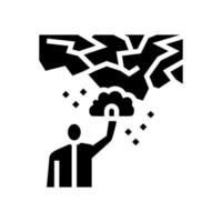 magische focus glyph pictogram vectorillustratie vector