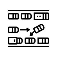 parallelle parkeerplaats lijn pictogram vectorillustratie vector