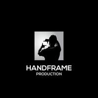 handframe video- en fotoproductie digitaal logo vector