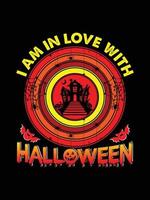 Halloween horror vintage t-shirtontwerp, enge afdruksjabloon vectorafbeeldingen, hoogwaardige typografie illustratie shirtontwerp vector