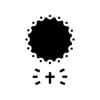 kruis christendom glyph pictogram vectorillustratie vector